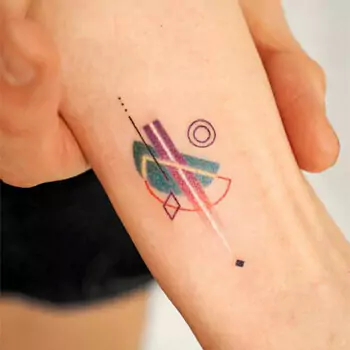 Watercolor geometric design