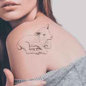 Fluffy-and-innocent-lamb-tattoo