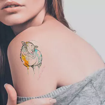Watercolor-lamb-tattoo