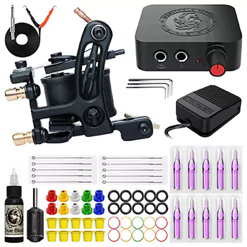 Best for Black Tattoo Learner - ITATOO Complete Tattoo Kit for Beginners