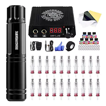 Best for Easy Tattooing of Beginner - Dragonhawk Tattoo Kit D13