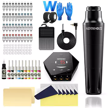 Best for Pro Beginner Kits - Wormhole Tattoo Pen Kit TK108A
