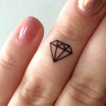 Diamond finger tattoo