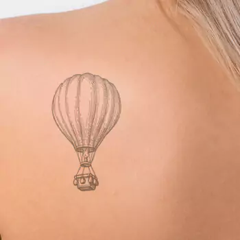 Hot air balloon tattoo