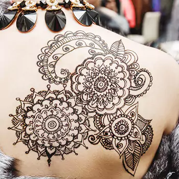 Mandalas back shoulder tattoo