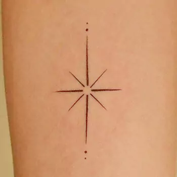 Minimalist north star tattoo