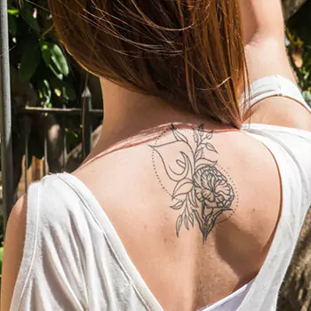 Nature's beauty back shoulder tattoo