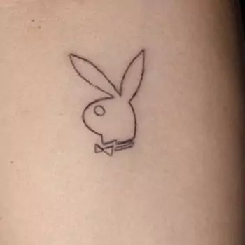 Outline playboy bunny tattoo