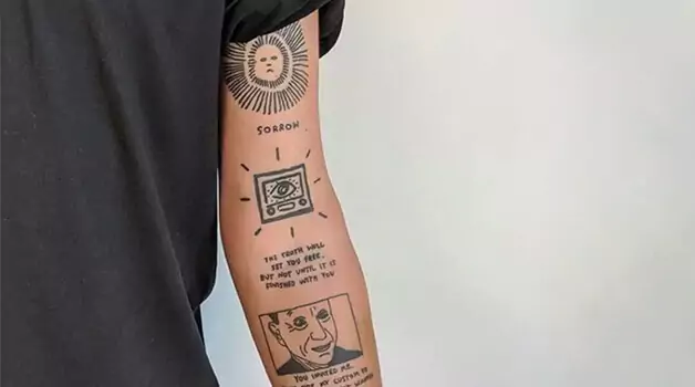 Patchwork tattoo placement