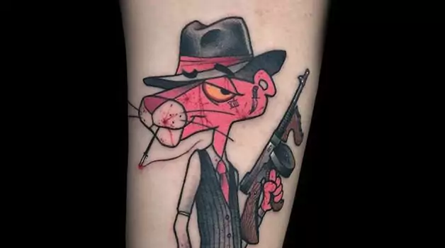 Pink panther tattoo placement