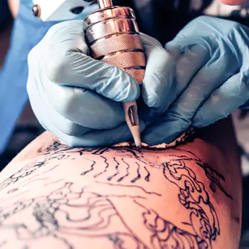 Prepping for tattooing