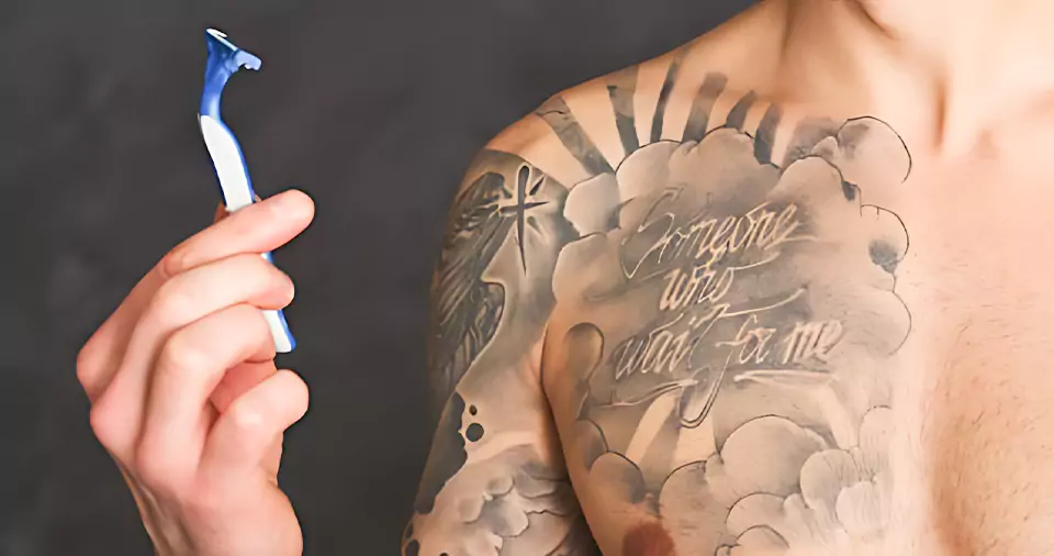 When can you shave over a tattoo