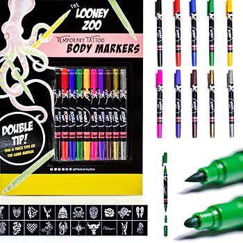 best-for-cosmetic-grade-ink-looney-zoo-temporary-tattoo-markers-for-skin