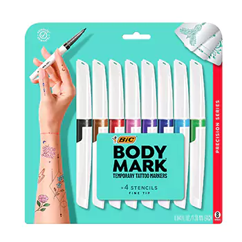 best-overall-bic-bodymark-temporary-tattoo-markers-mtbfp81-ast