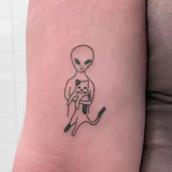 Alien Tattoo With An Animal