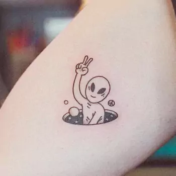 Aliens With Expression Tattoo