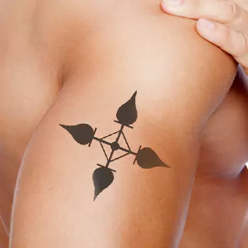 Artsy black and white phantom troupe tattoo