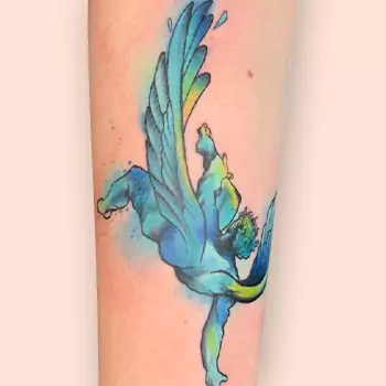 Blue Icarus Tattoo