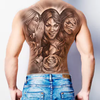 Full-back Chicano Mexican Tattoos