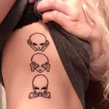 Hear No Evil, Speak No Evil, Listen No Evil Alien Tattoo
