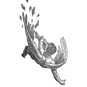 Icarus falling from the sky tattoo