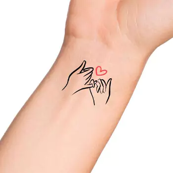 Interlocking Pinky Finger With Heart