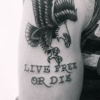 Live free or die tattoo