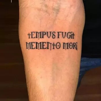 Memento Mori quote tattoo