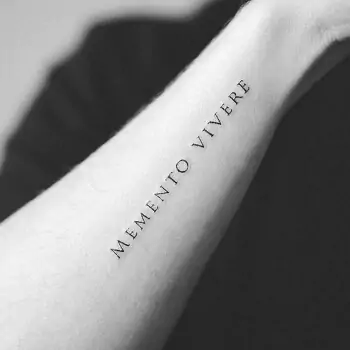 Memento Vivere and Memento Mori tattoo