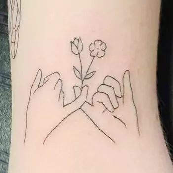 Pinky Promise With A Flower On It