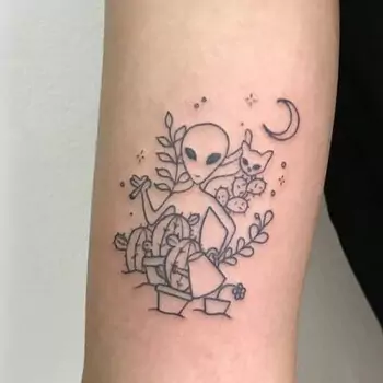 Realistic Or Detailed Alien Tattoos