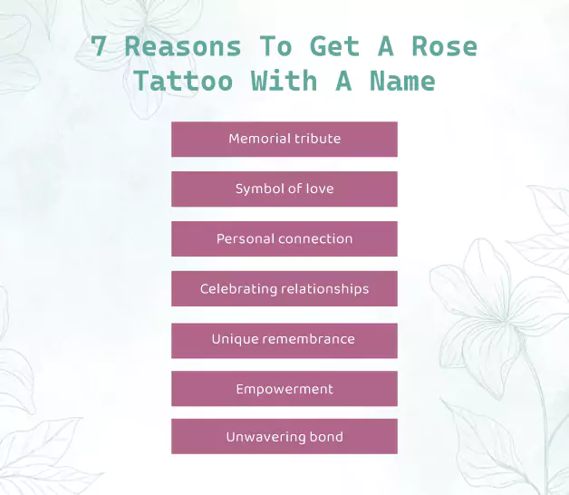 Reasons to get a rose tattoo with a name