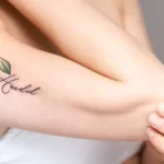 Rose tattoo with name