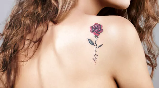 Rose tattoo with name: Symbolism & significance