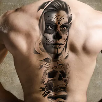 Sugar Skull Chicano Mexican Tattoo